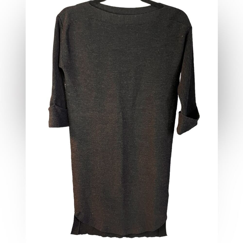 Allsaints Charcoal Gray 100% Merino Wool Boatneck Dress Small